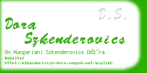 dora szkenderovics business card